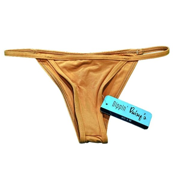 NEW Dippin Daisys Swim String Bikini Bottom Size Small Nude Beige Beachwear NWT - Picture 1 of 7